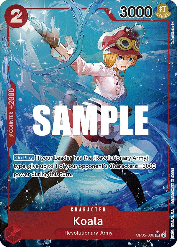 Koala OP05-006, the SR printing from OP-05 of the One Piece Card Game