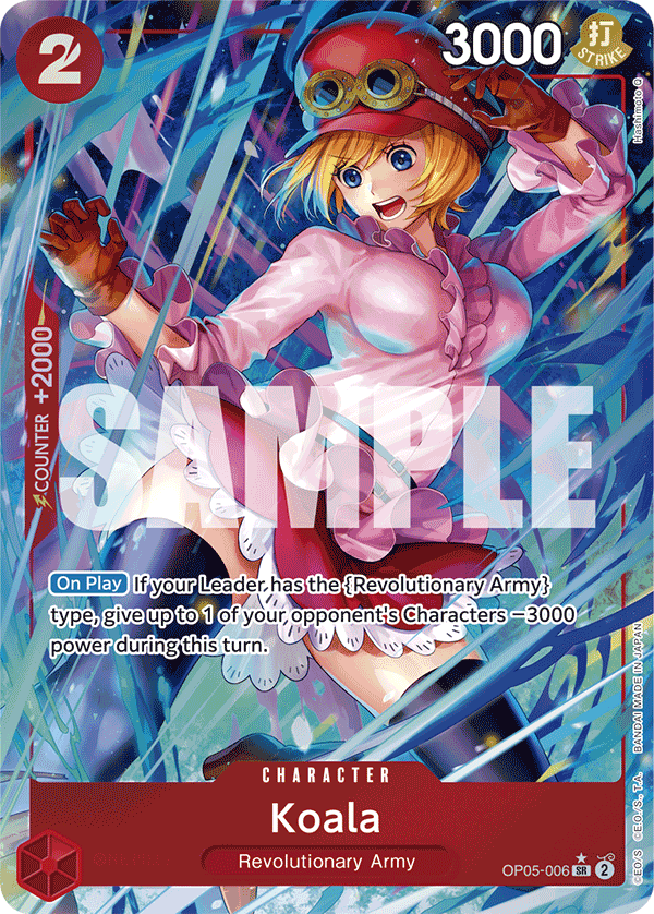 Koala OP05-006, the SR printing from OP-05 of the One Piece Card Game