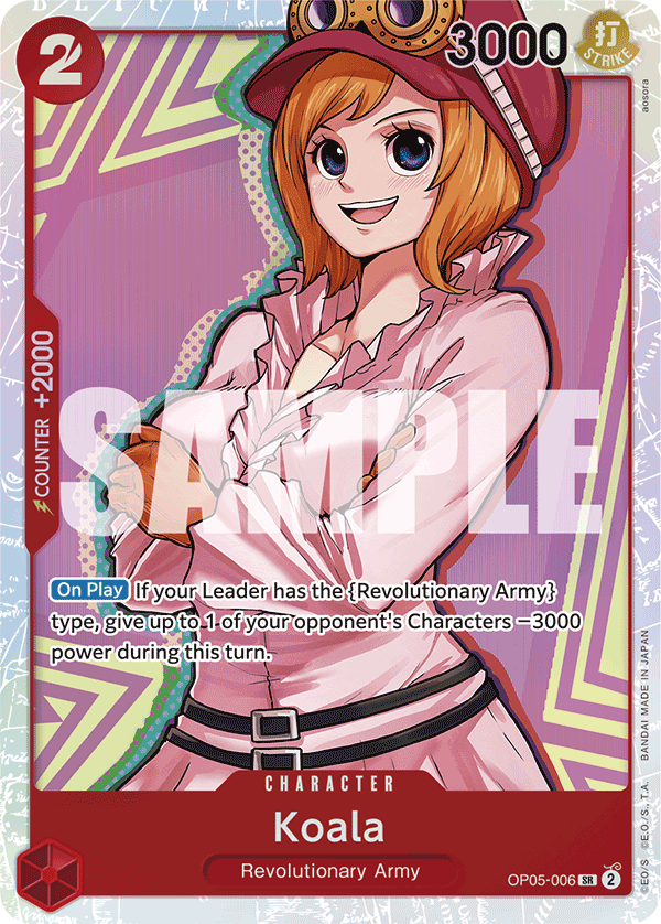 Koala OP05-006, the SR printing from OP-05 of the One Piece Card Game