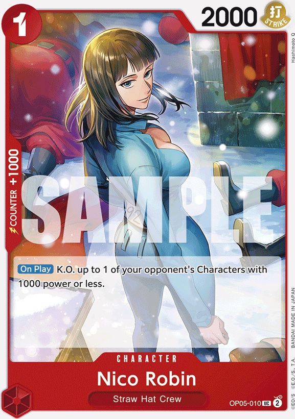 Nico Robin OP05-010, the UC printing from OP-05 of the One Piece Card Game