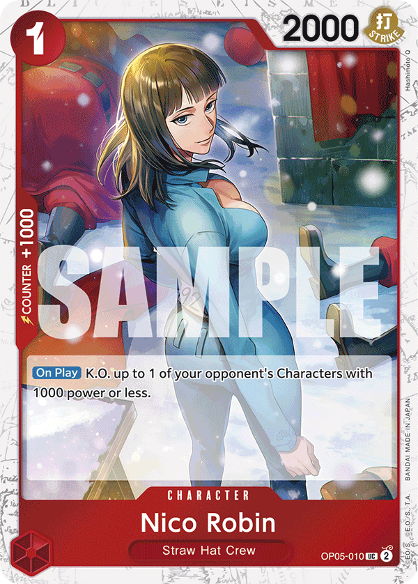 Nico Robin OP05-010, the UC printing from OP-05 of the One Piece Card Game