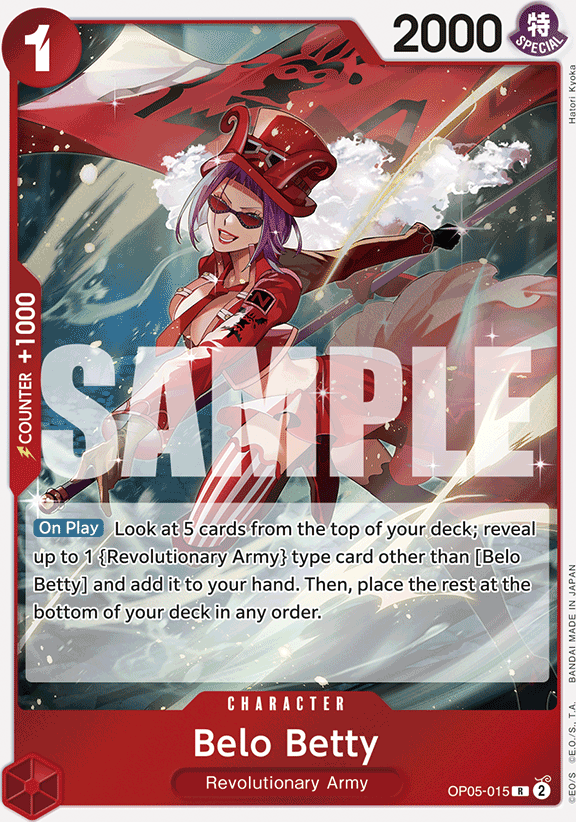 Belo Betty OP05-015, the R printing from OP-05 of the One Piece Card Game