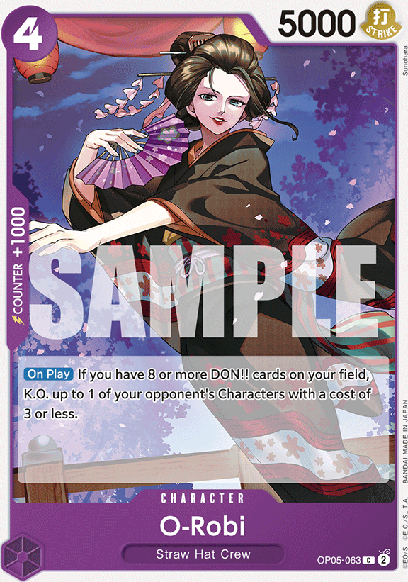 O-Robi OP05-063, the C printing from OP-05 of the One Piece Card Game