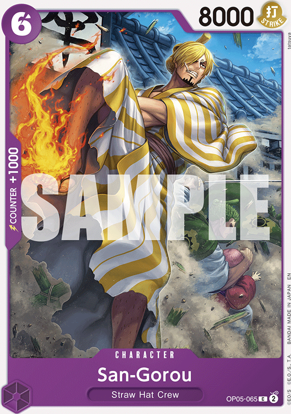 San-Gorou OP05-065, the C printing from OP-05 of the One Piece Card Game