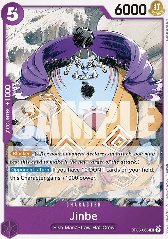 Jinbe OP05-066, the C printing from OP-05 of the One Piece Card Game
