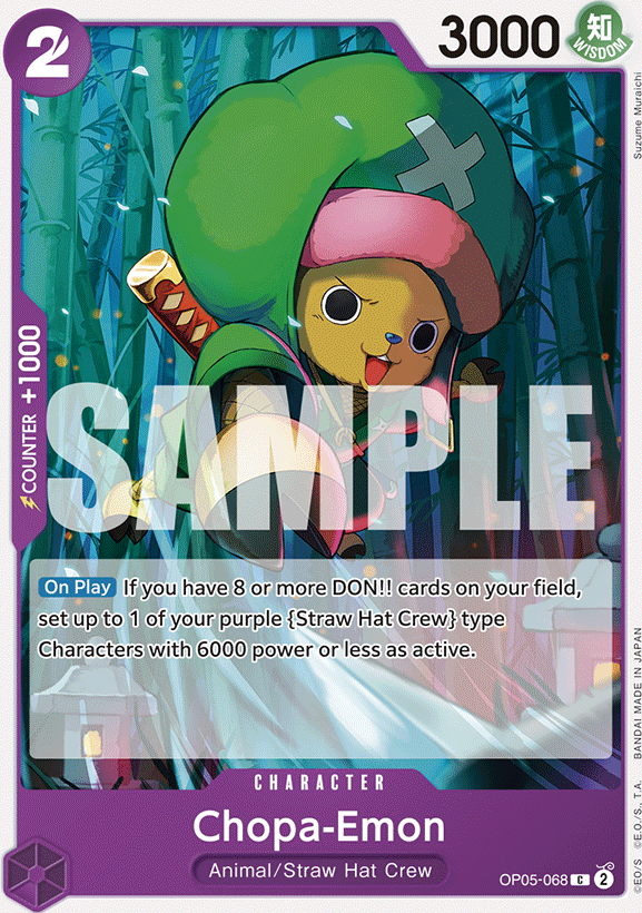 Chopa-Emon OP05-068, the C printing from OP-05 of the One Piece Card Game