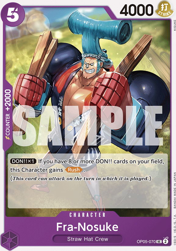 Fra-Nosuke OP05-070, the UC printing from OP-05 of the One Piece Card Game