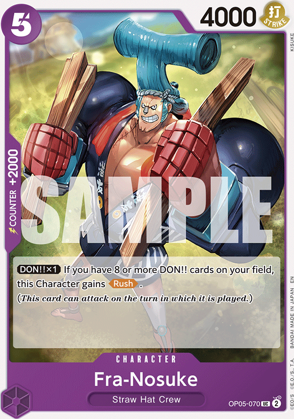 Fra-Nosuke OP05-070, the UC printing from OP-05 of the One Piece Card Game