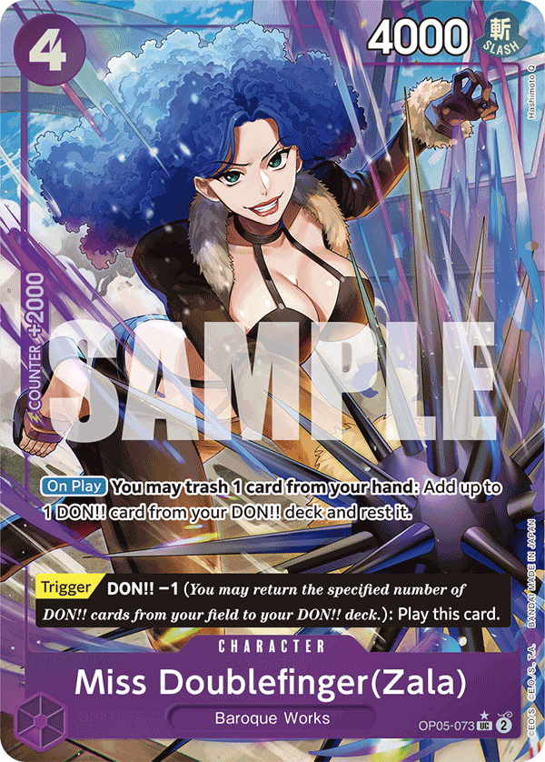 Miss Doublefinger OP05-073, the UC printing from OP-05 of the One Piece Card Game