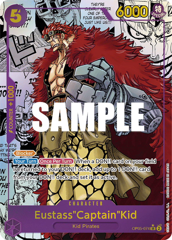 Eustass"Captain"Kid OP05-074, the Manga printing from OP-05 of the One Piece Card Game