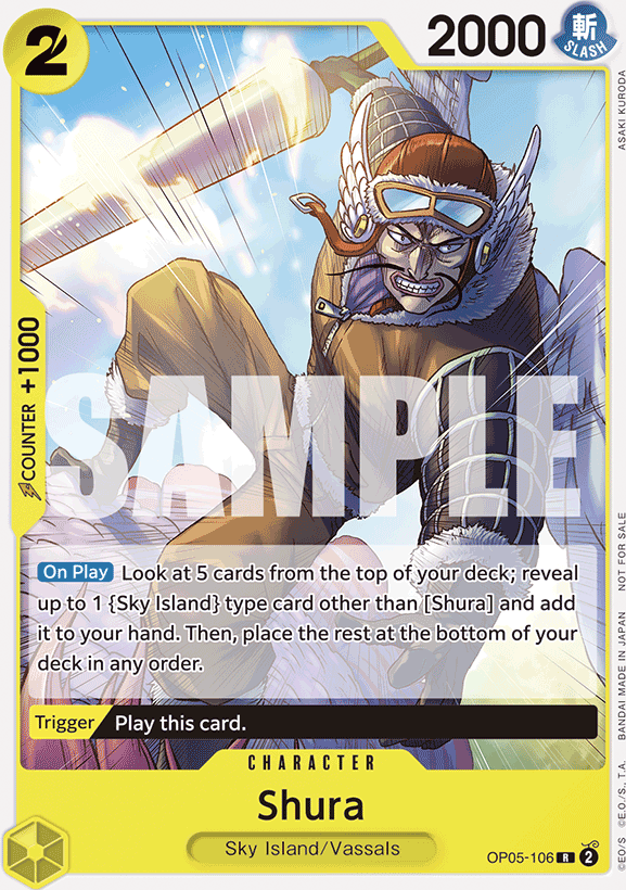 Shura OP05-106, the R printing from OP-05 of the One Piece Card Game