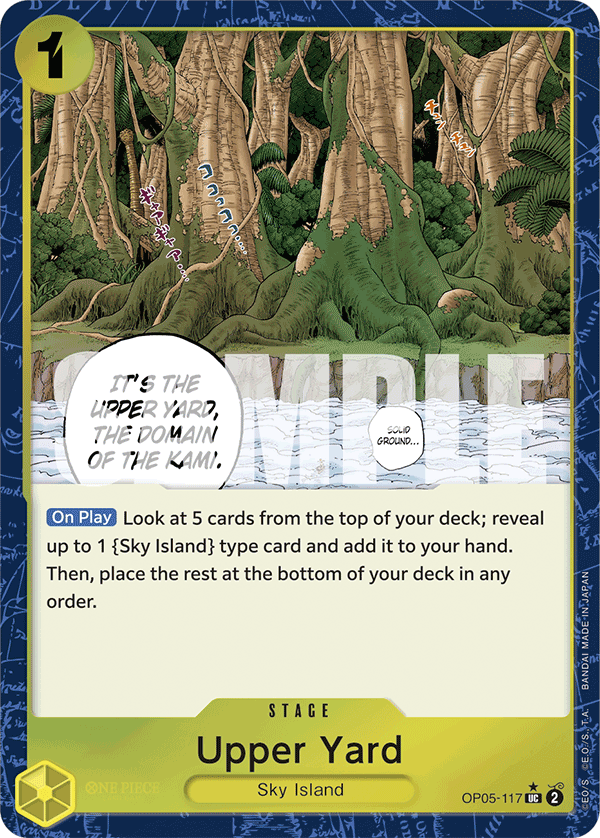 Upper Yard OP05-117, the UC printing from OP-05 of the One Piece Card Game
