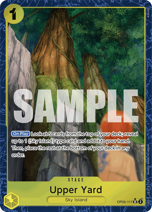 Upper Yard OP05-117, the UC printing from OP-05 of the One Piece Card Game