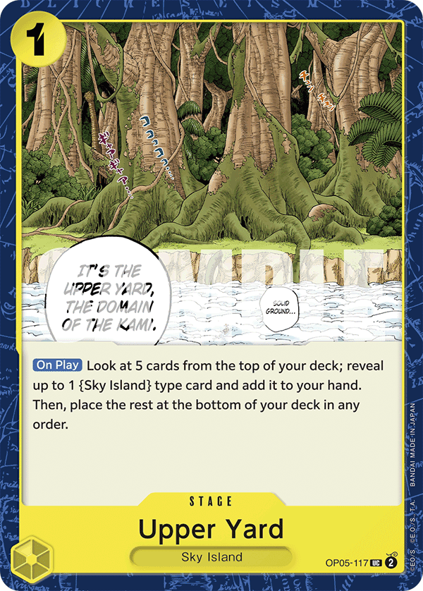Upper Yard OP05-117, the UC printing from OP-05 of the One Piece Card Game