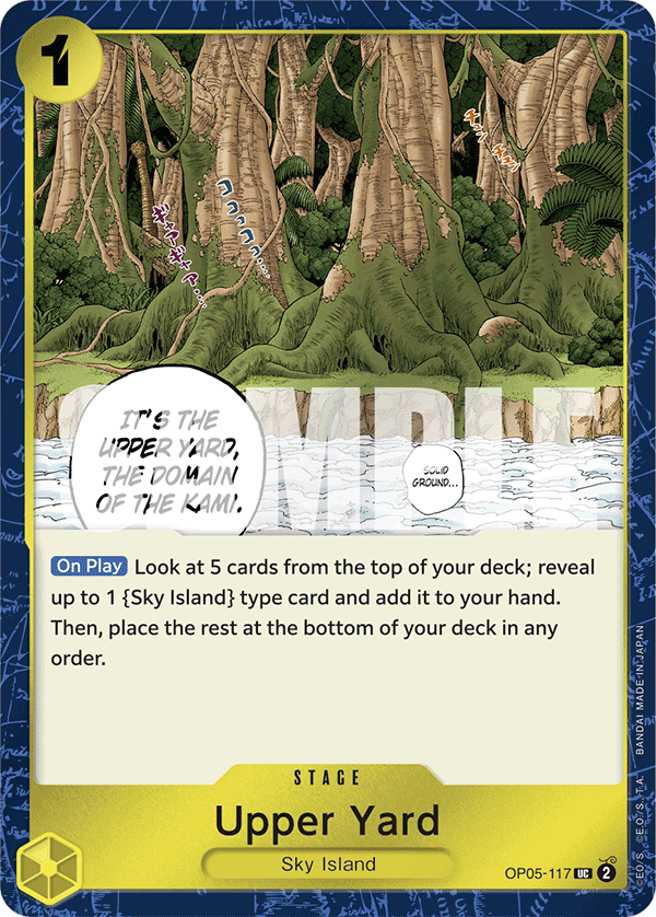 Upper Yard OP05-117, the UC printing from OP-05 of the One Piece Card Game