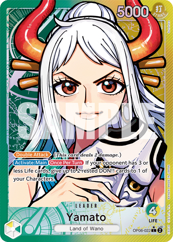 Yamato OP06-022, the L printing from OP-06 of the One Piece Card Game