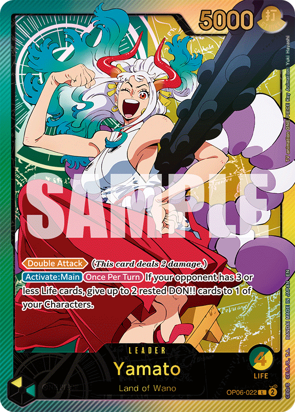 Yamato OP06-022, the L printing from OP-06 of the One Piece Card Game