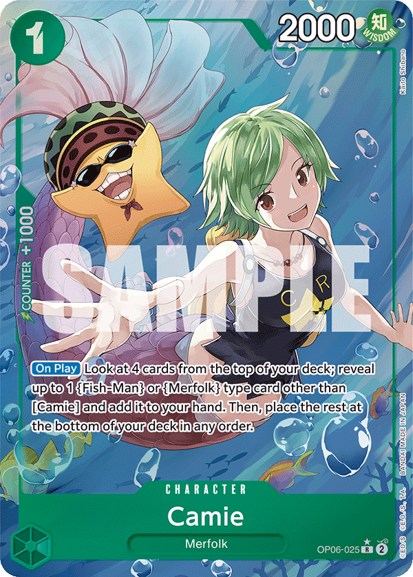 Camie OP06-025, the R printing from OP-06 of the One Piece Card Game