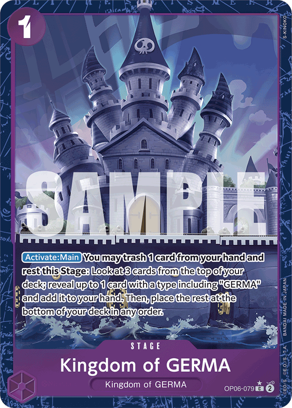 Kingdom of GERMA OP06-079, the C printing from OP-06 of the One Piece Card Game