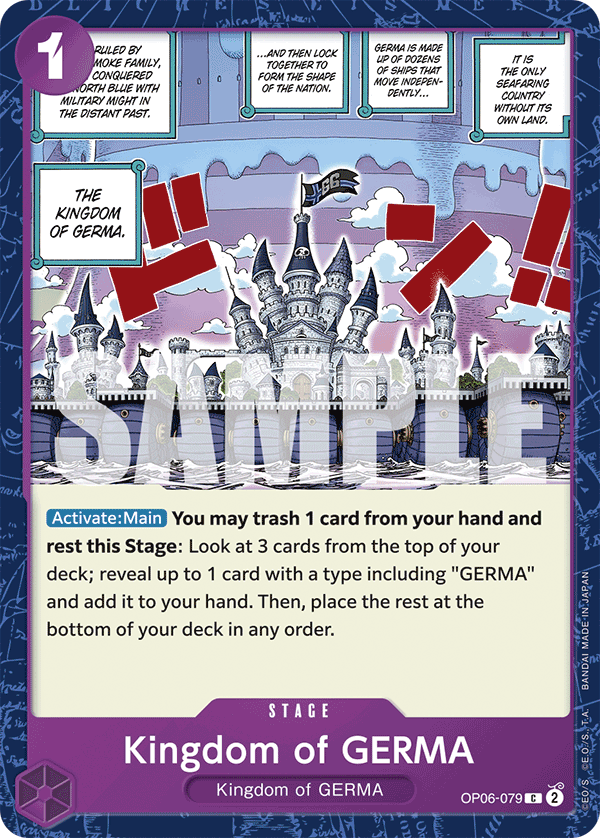 Kingdom of GERMA OP06-079, the C printing from OP-06 of the One Piece Card Game