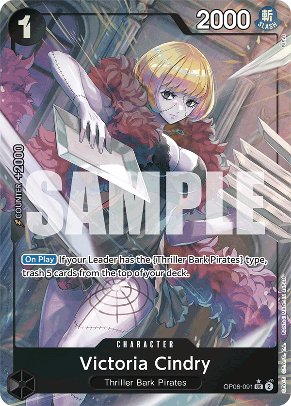 Victoria Cindry OP06-091, the UC printing from OP-06 of the One Piece Card Game