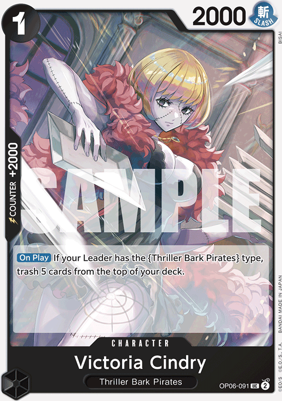 Victoria Cindry OP06-091, the UC printing from OP-06 of the One Piece Card Game