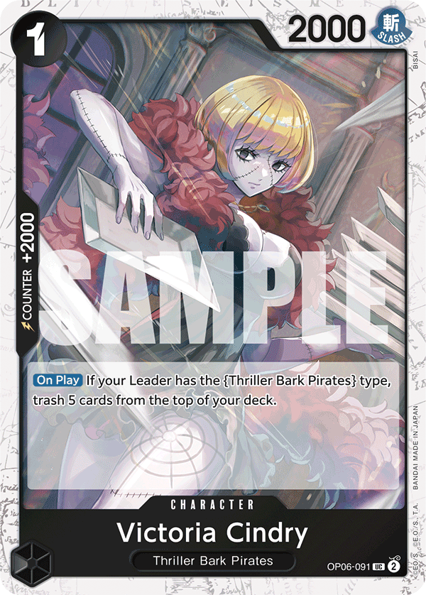 Victoria Cindry OP06-091, the UC printing from OP-06 of the One Piece Card Game