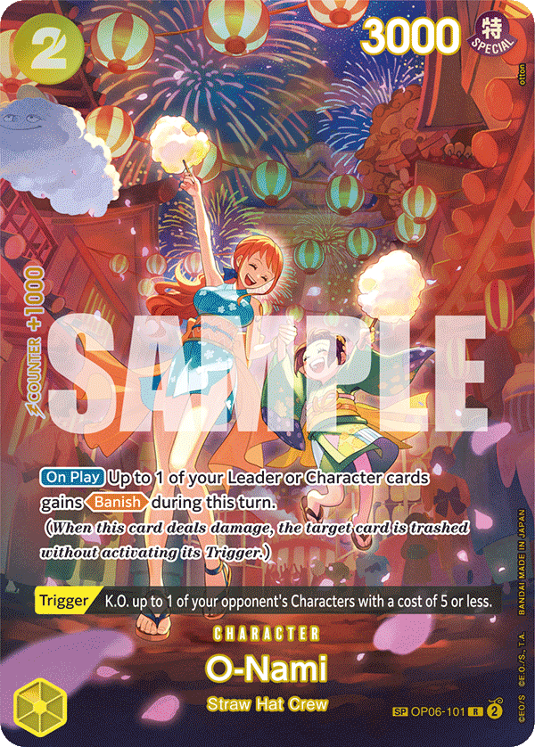 O-Nami OP06-101, the SP printing from OP-06 of the One Piece Card Game