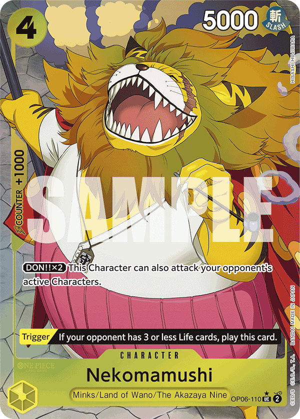 Nekomamushi OP06-110, the UC printing from OP-06 of the One Piece Card Game