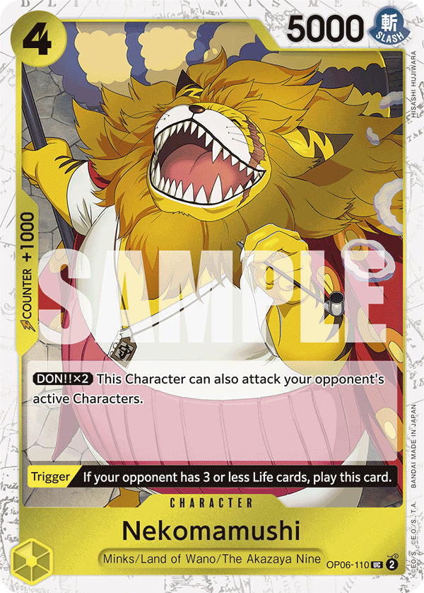 Nekomamushi OP06-110, the UC printing from OP-06 of the One Piece Card Game