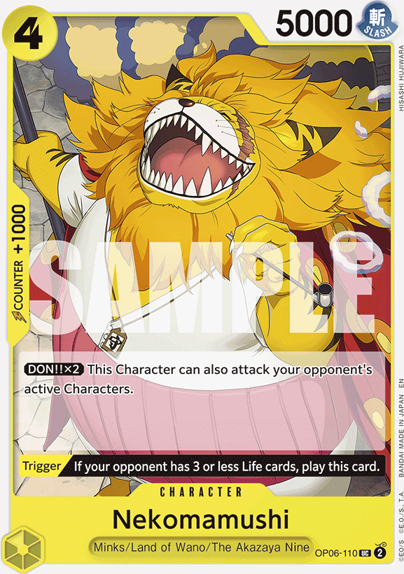 Nekomamushi OP06-110, the UC printing from OP-06 of the One Piece Card Game