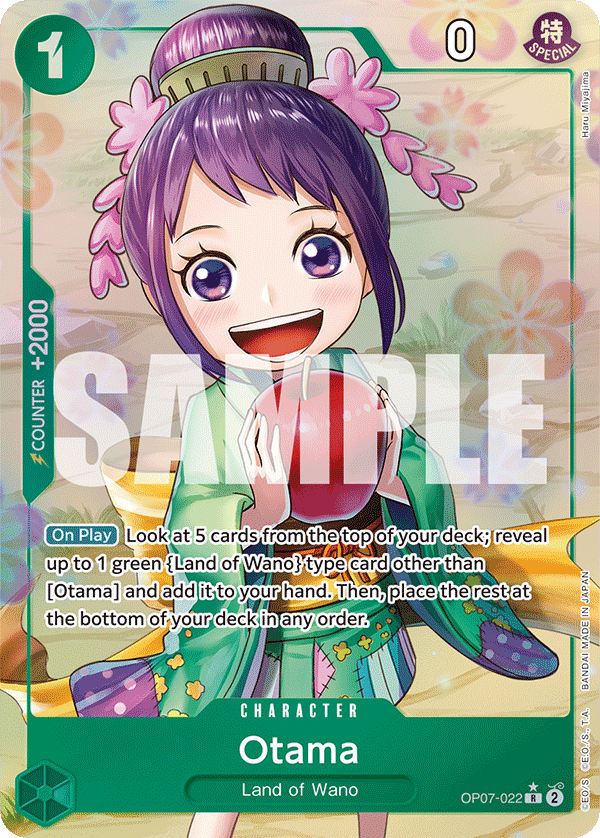 Otama OP07-022, the R printing from OP-07 of the One Piece Card Game