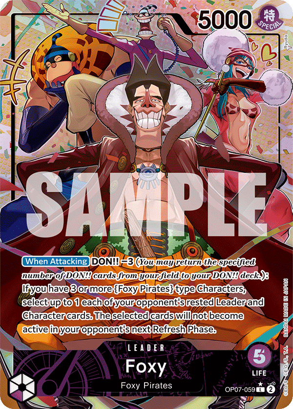 Foxy OP07-059, the L printing from OP-07 of the One Piece Card Game