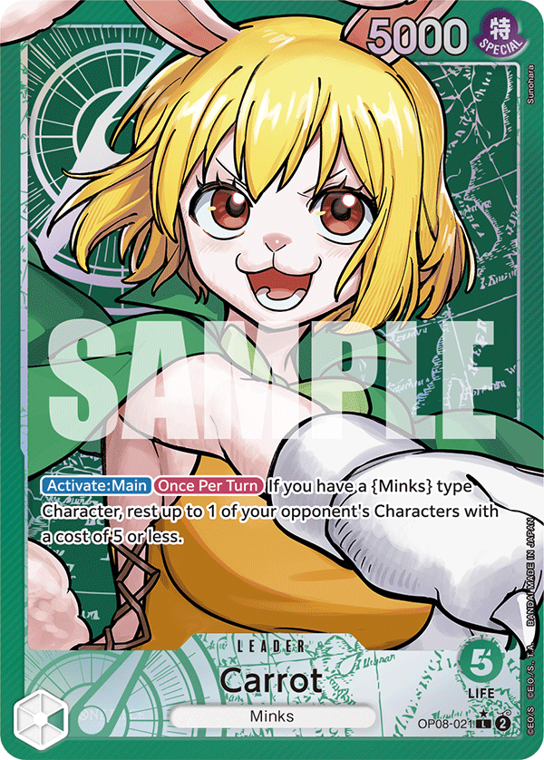 Carrot OP08-021, the L printing from OP-08 of the One Piece Card Game