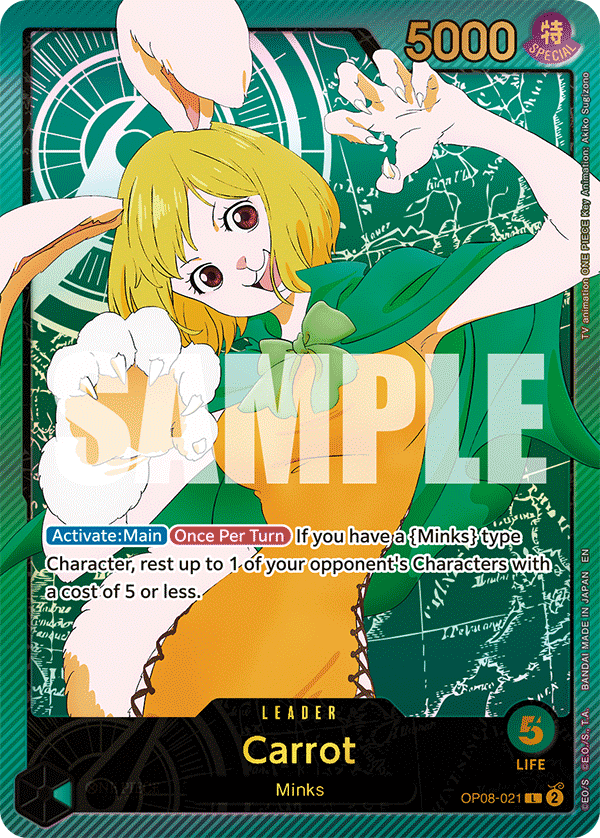 Carrot OP08-021, the L printing from OP-08 of the One Piece Card Game