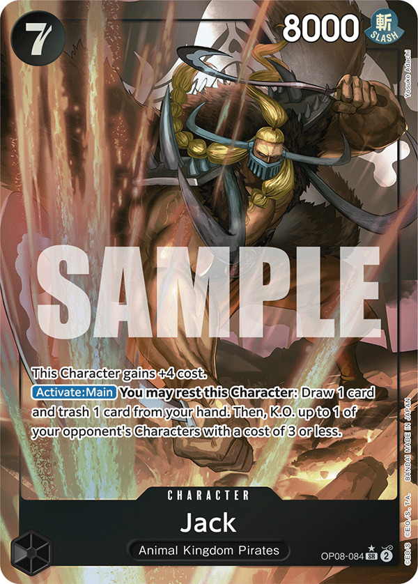 Jack OP08-084, the SR printing from OP-08 of the One Piece Card Game