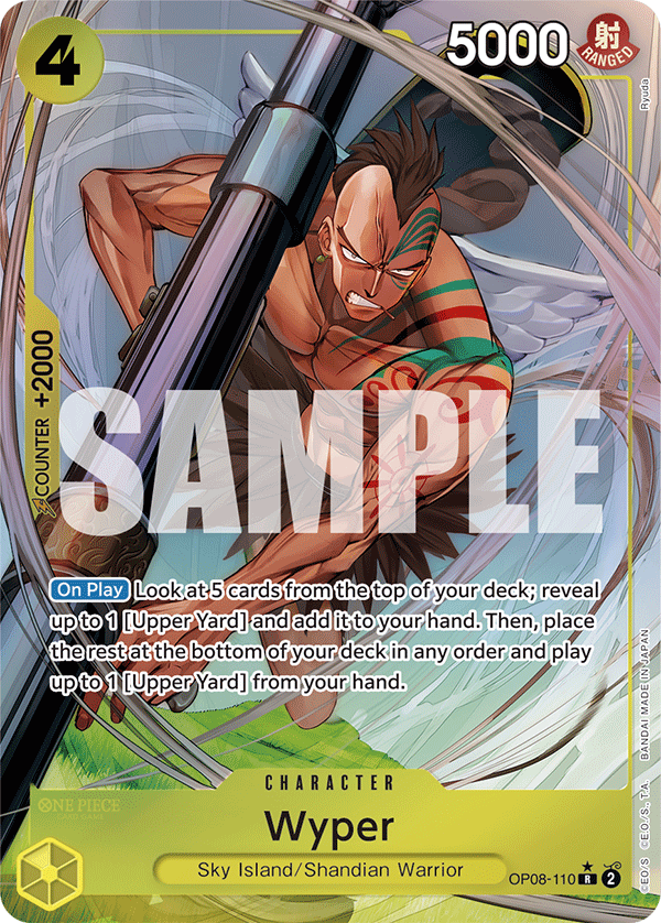 Wyper OP08-110, the R printing from OP-08 of the One Piece Card Game