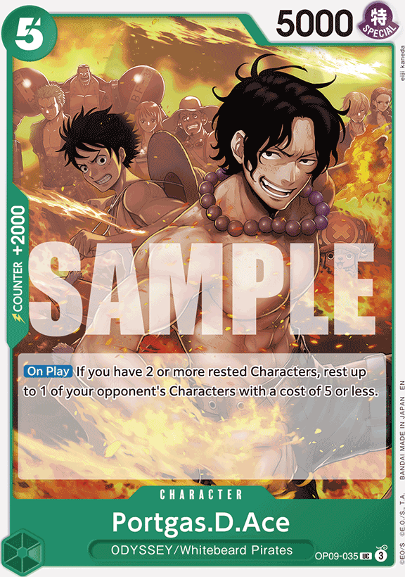 Portgas.D.Ace OP09-035, the UC printing from OP-09 of the One Piece Card Game