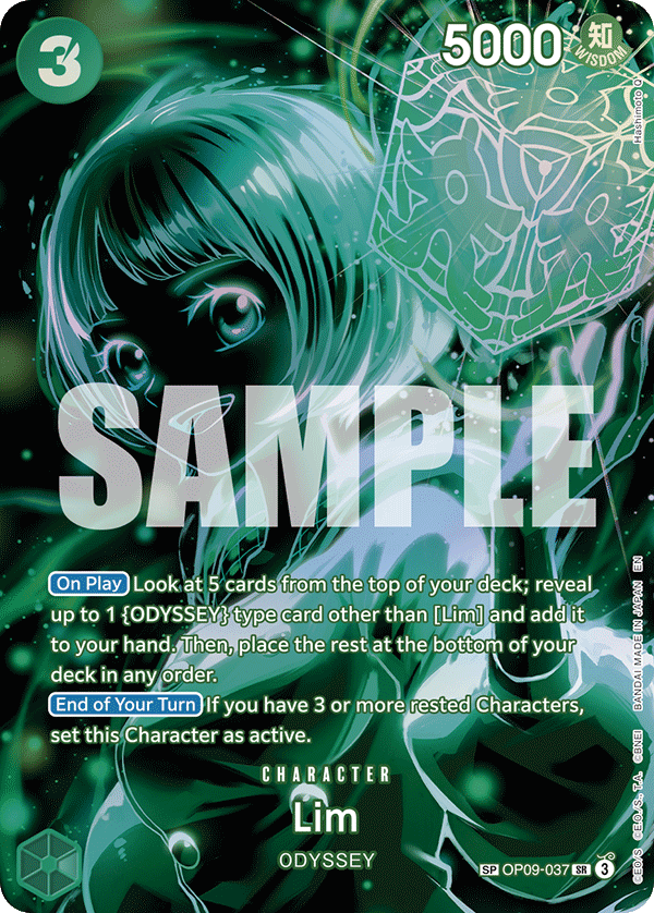 Lim OP09-037, the SP printing from OP-09 of the One Piece Card Game