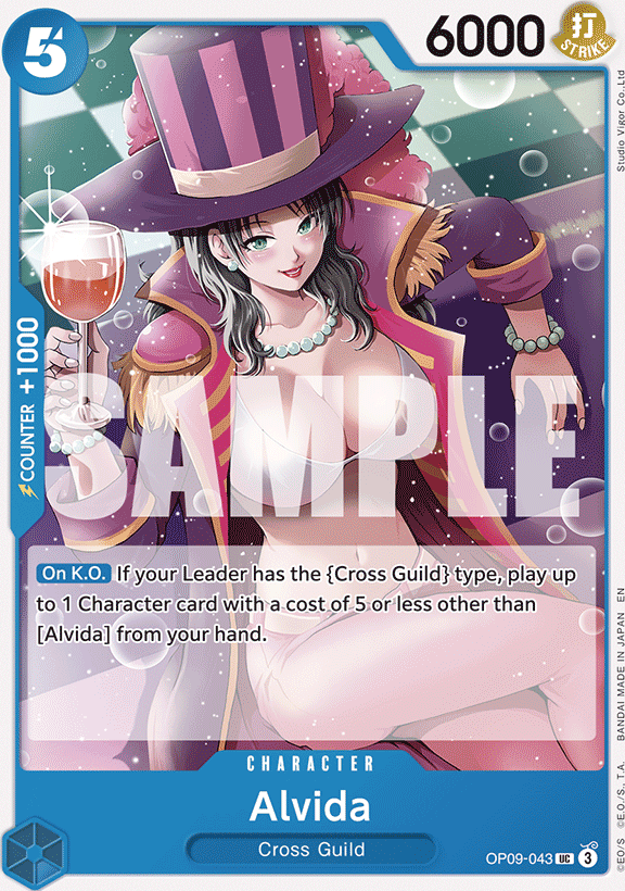 Alvida OP09-043, the UC printing from OP-09 of the One Piece Card Game