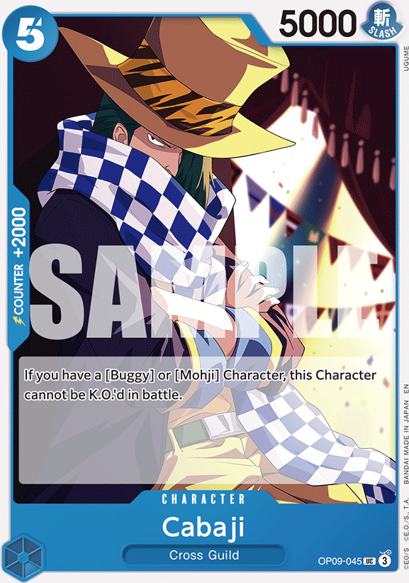 Cabaji OP09-045, the UC printing from OP-09 of the One Piece Card Game