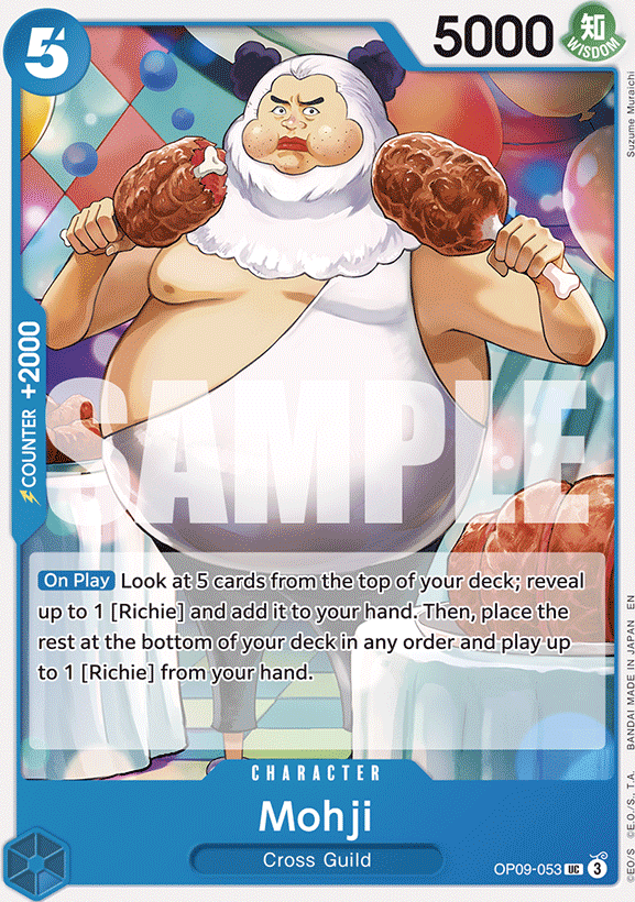 Mohji OP09-053, the UC printing from OP-09 of the One Piece Card Game