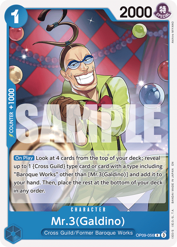 Mr.3 OP09-056, the R printing from OP-09 of the One Piece Card Game