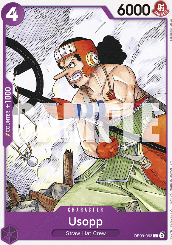 Usopp OP09-063, the C printing from OP-09 of the One Piece Card Game