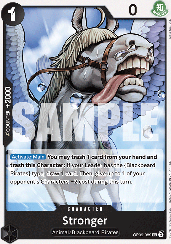 Stronger OP09-089, the UC printing from OP-09 of the One Piece Card Game
