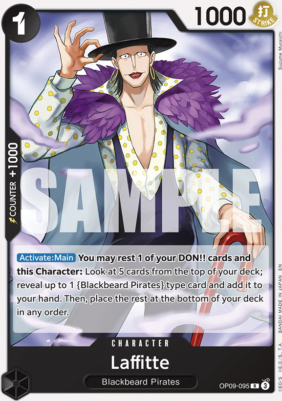 Laffitte OP09-095, the R printing from OP-09 of the One Piece Card Game