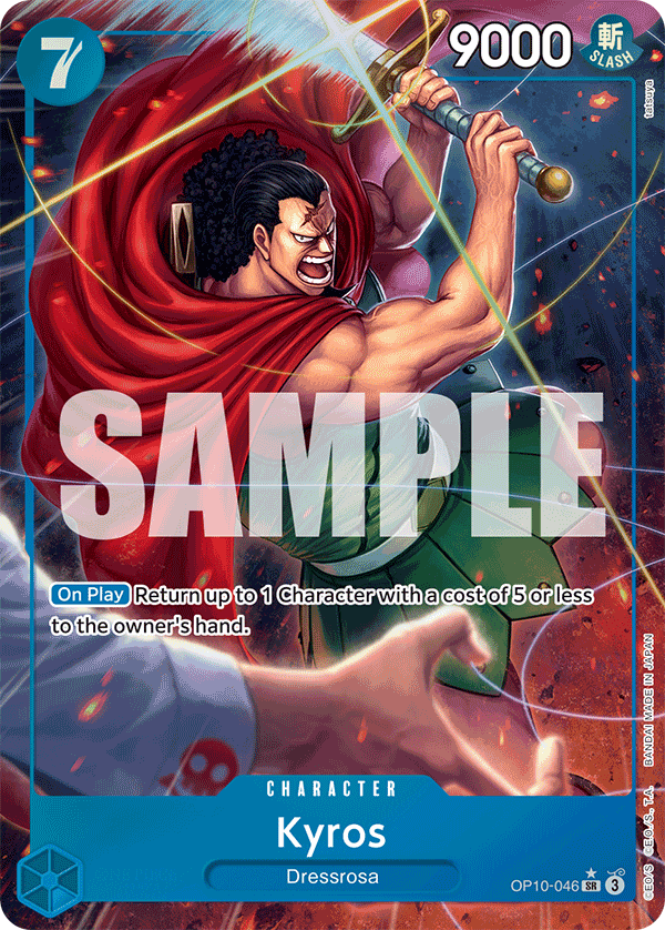 Kyros OP10-046, the SR printing from OP-10 of the One Piece Card Game