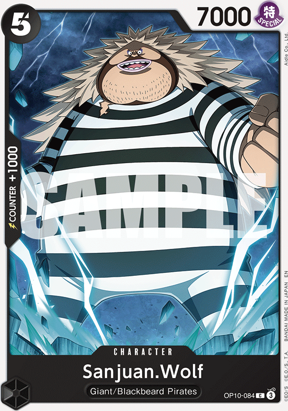 Sanjuan.Wolf OP10-084, the C printing from OP-10 of the One Piece Card Game