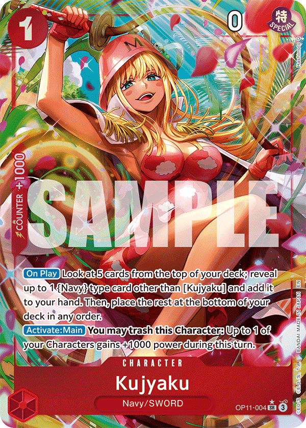 Kujyaku OP11-004, the SR printing from OP-11 of the One Piece Card Game