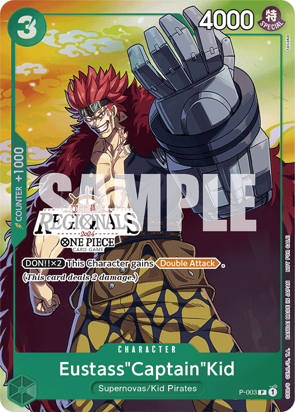 Eustass"Captain"Kid P-003, the P printing from P of the One Piece Card Game